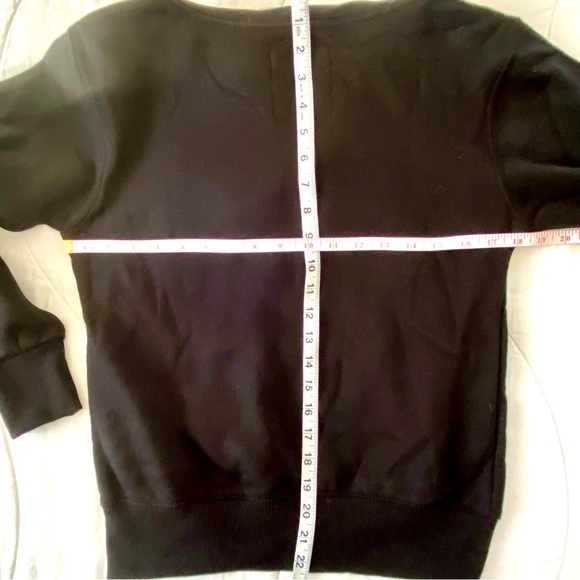 🇬🇧 I ❤️ London Hoodie Black Sequin Font & Union Jack Heart w/ Drawstring Sz S - Picture 9 of 9